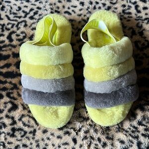 UGG Fluff Colorful Slide Sandals